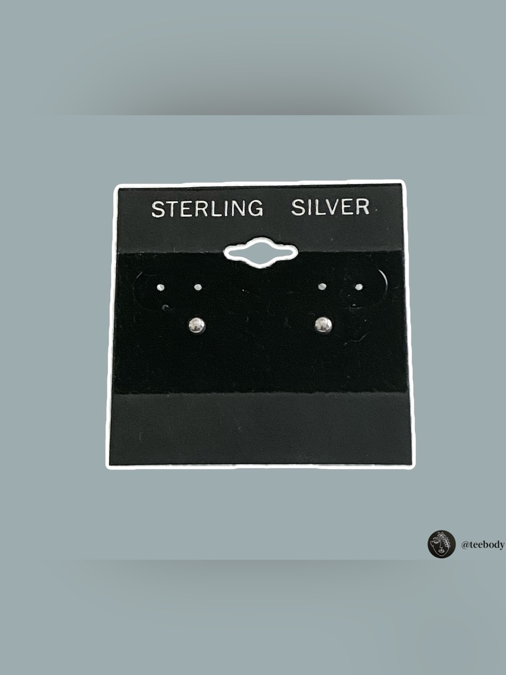 VTG NWT 925 Sterling Silver 3mm Ball Stud Earrings Dainty Minimalist Stack